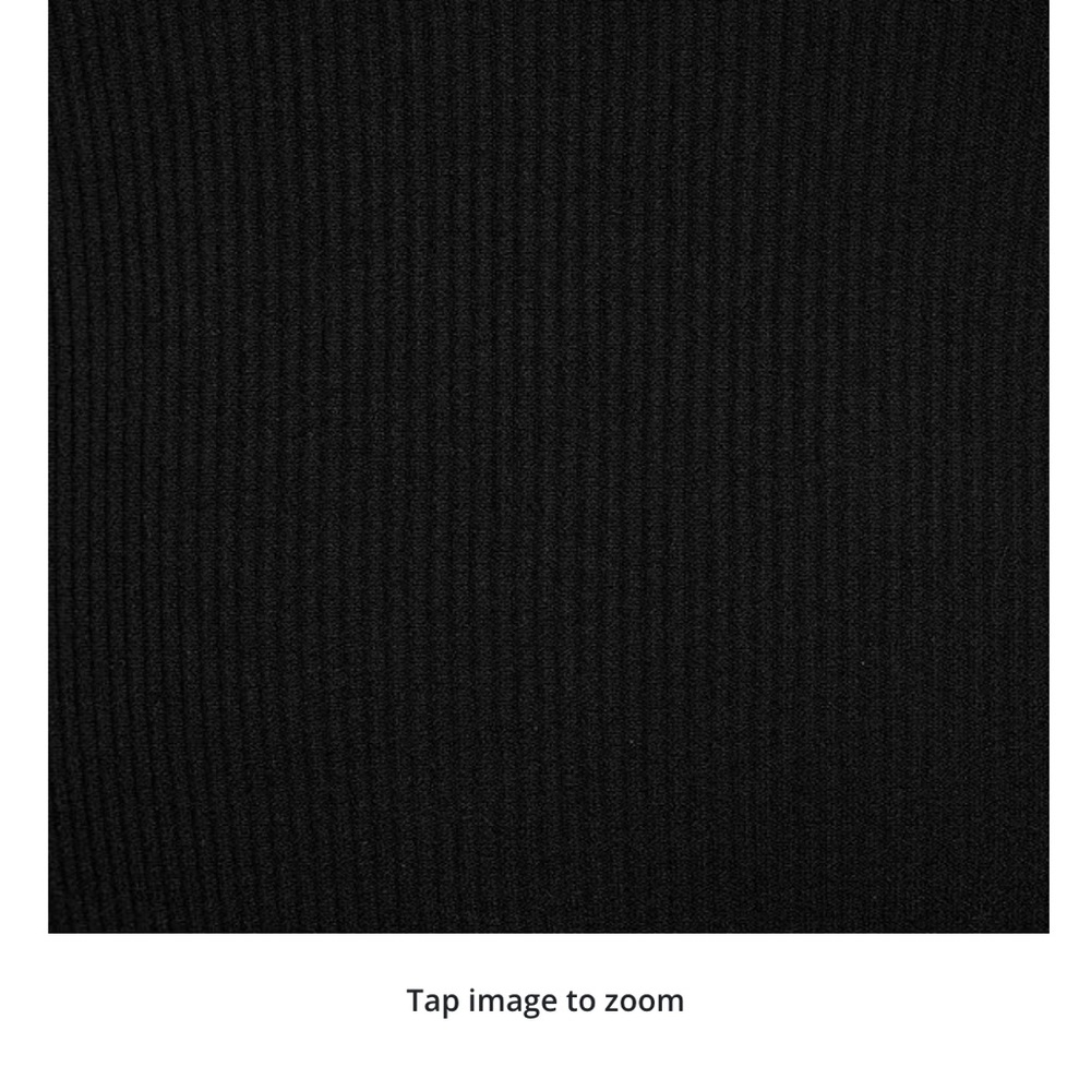 Black Fitted and Ribbed Sleeveless Tank Top - Picture 3 of 8